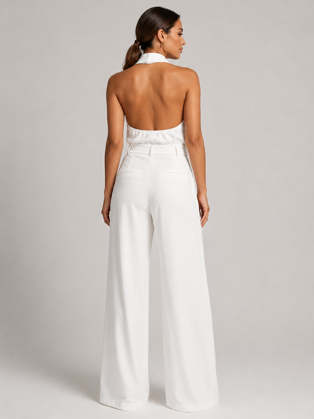 Noralie - Jumpsuit met Halterhals en Palazzo Broek