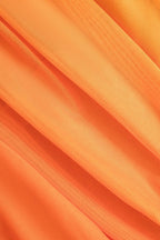 Fadila - Oranje Mini-jurk Met Kleurverloop En Drapering