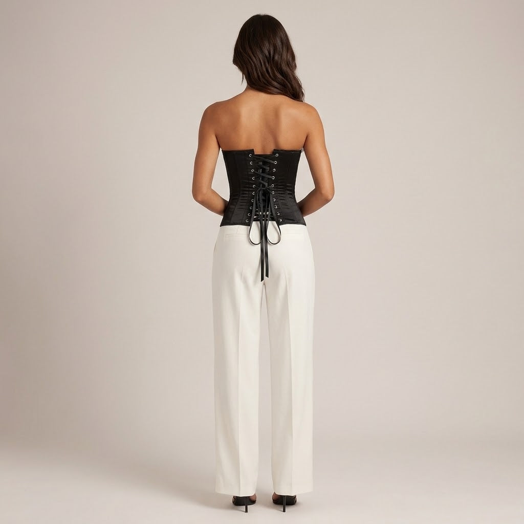 Rania - Dames Strapless Mesh Corset Top