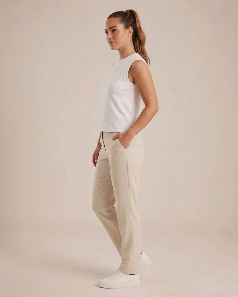 Kelsey - Mouwloze Top met Ronde Hals