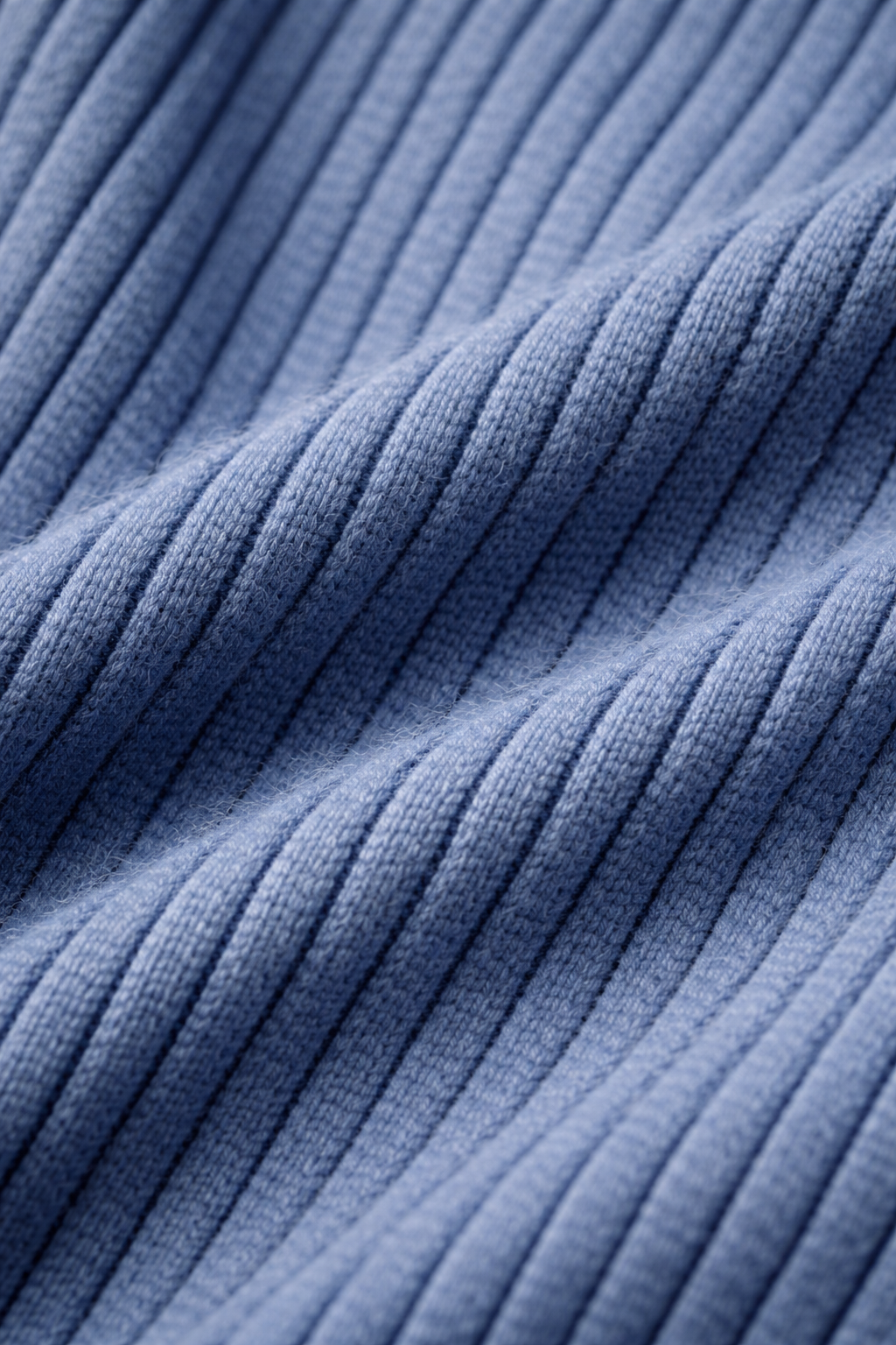 Demi – Blauwe Dames Trui Met Ribstructuur