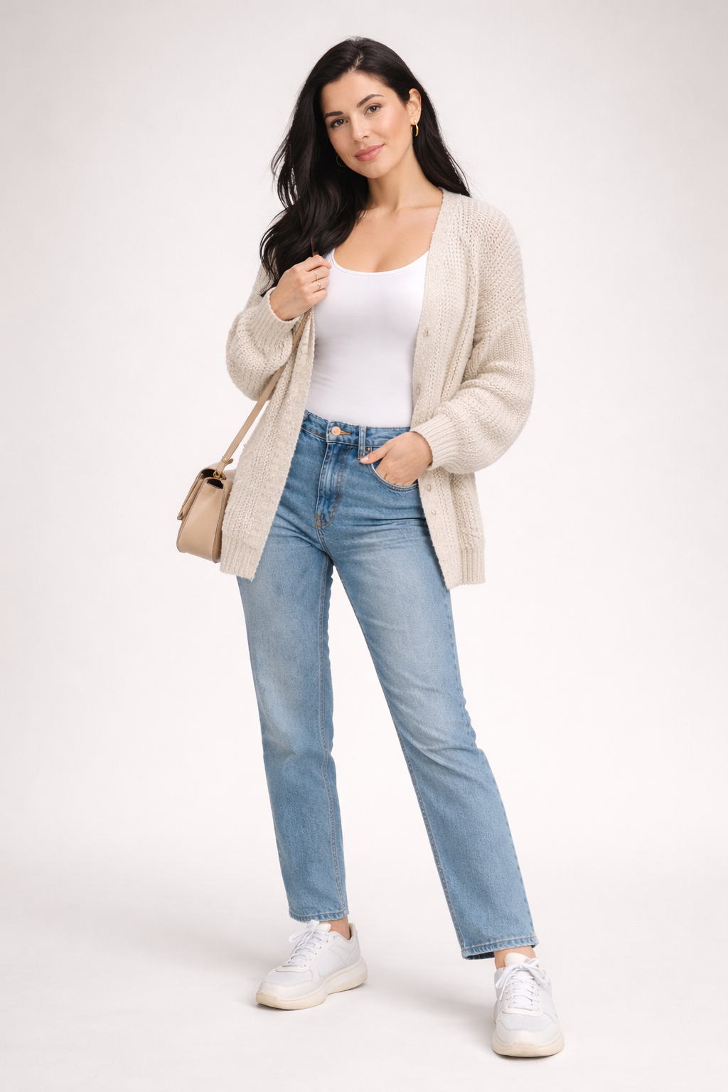 Damaris – Taupebruine Dames Vest Met Ballonmouwen