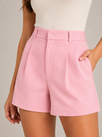 Prunelle - Dames Short Met Hoge Taille En Elegante Pasvorm