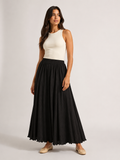 Pomona - Dames Maxi-rok Met A-lijn En Linnenmix