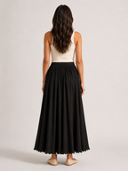 Pomona - Dames Maxi-rok Met A-lijn En Linnenmix