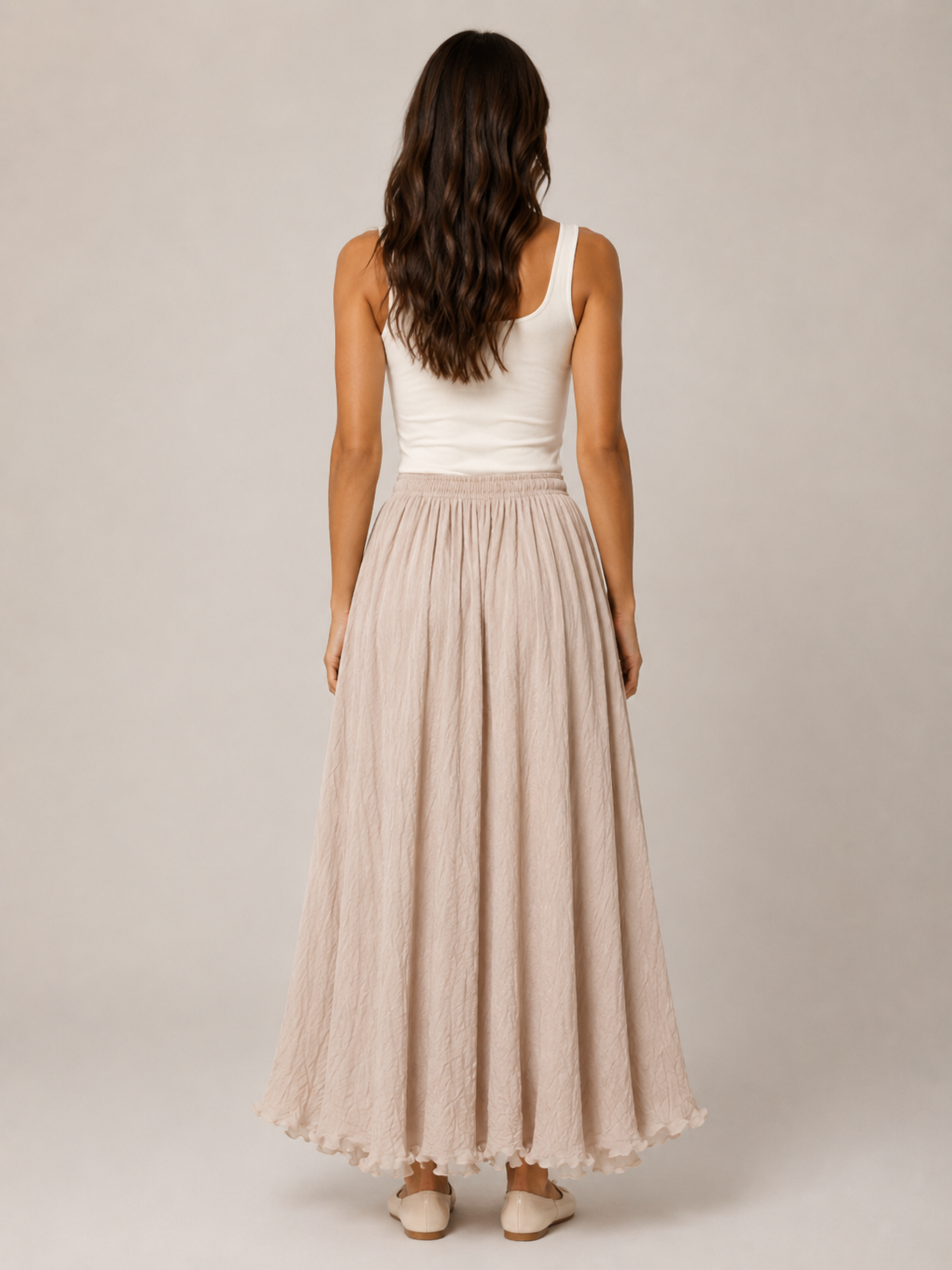 Pomona - Dames Maxi-rok Met A-lijn En Linnenmix