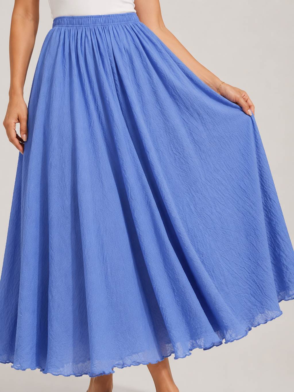 Pomona - Dames Maxi-rok Met A-lijn En Linnenmix
