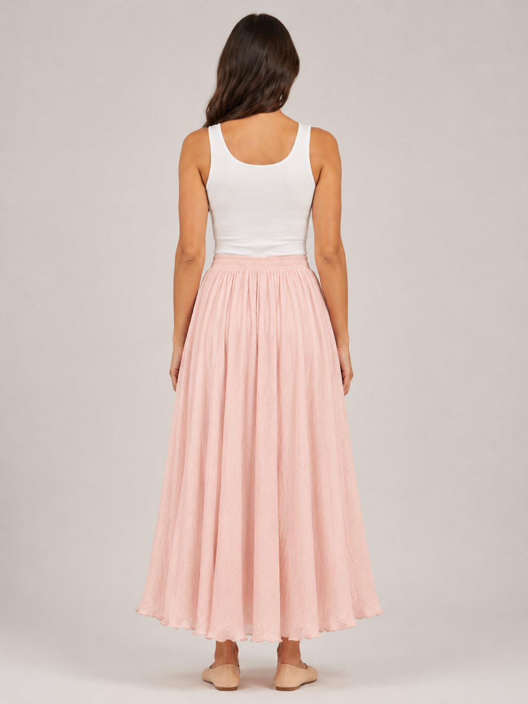 Pomona - Dames Maxi-rok Met A-lijn En Linnenmix