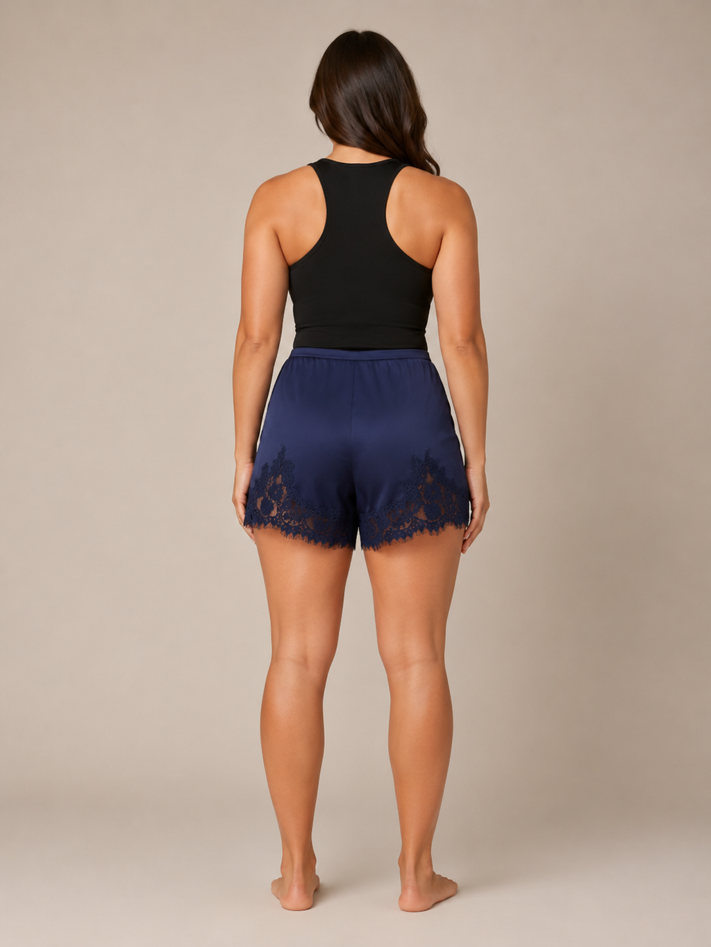 Piroska - Dames Short Met Kantdetails