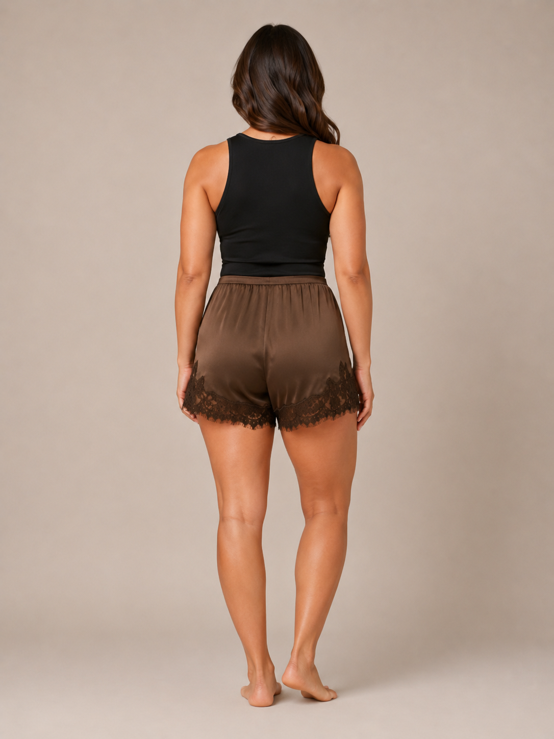 Piroska - Dames Short Met Kantdetails
