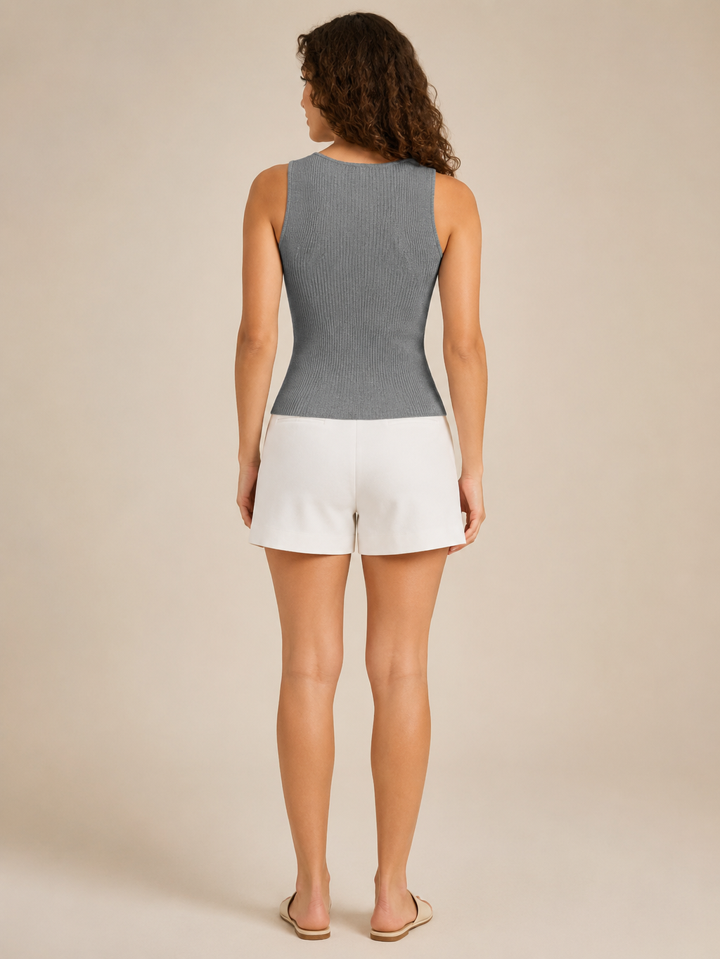 Paige - Dames Slim Fit Tanktop Met Subtiel Reliëf