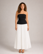 Michelle - Tweedelige Maxi-jurk met Bustiertop en Plissérok