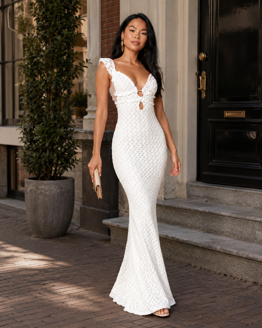 Margaux - Strapless Maxi-jurk met Pailletten en Kokerrok