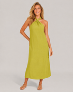 Monique - Halter Maxi-jurk met Knoopdetail