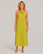 Monique - Halter Maxi-jurk met Knoopdetail