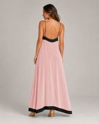 Maeve - Maxi-jurk met V-hals en Contrasterende Details