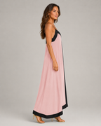 Maeve - Maxi-jurk met V-hals en Contrasterende Details