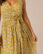Maren - Mouwloze Maxi-jurk met Bloemenprint en Split
