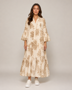 Marlinde - Maxi-jurk met Print en Knoopsluiting