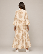 Marlinde - Maxi-jurk met Print en Knoopsluiting