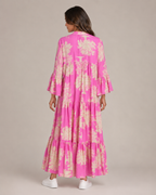 Marlinde - Maxi-jurk met Print en Knoopsluiting