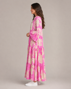 Marlinde - Maxi-jurk met Print en Knoopsluiting