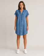 Héline - Denim Jurk Met Flatterende Pasvorm
