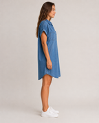 Héline - Denim Jurk Met Flatterende Pasvorm
