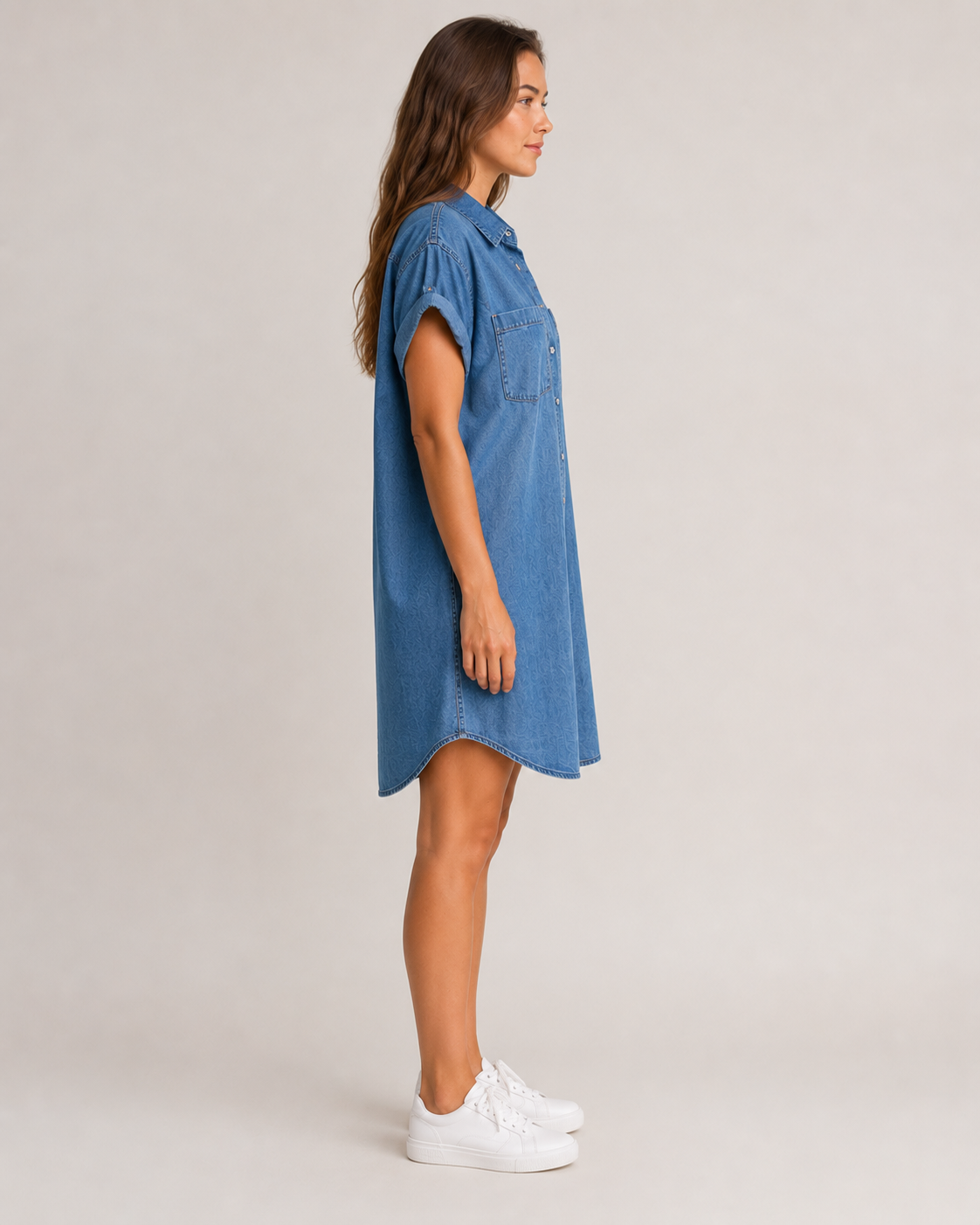 Héline - Denim Jurk Met Flatterende Pasvorm