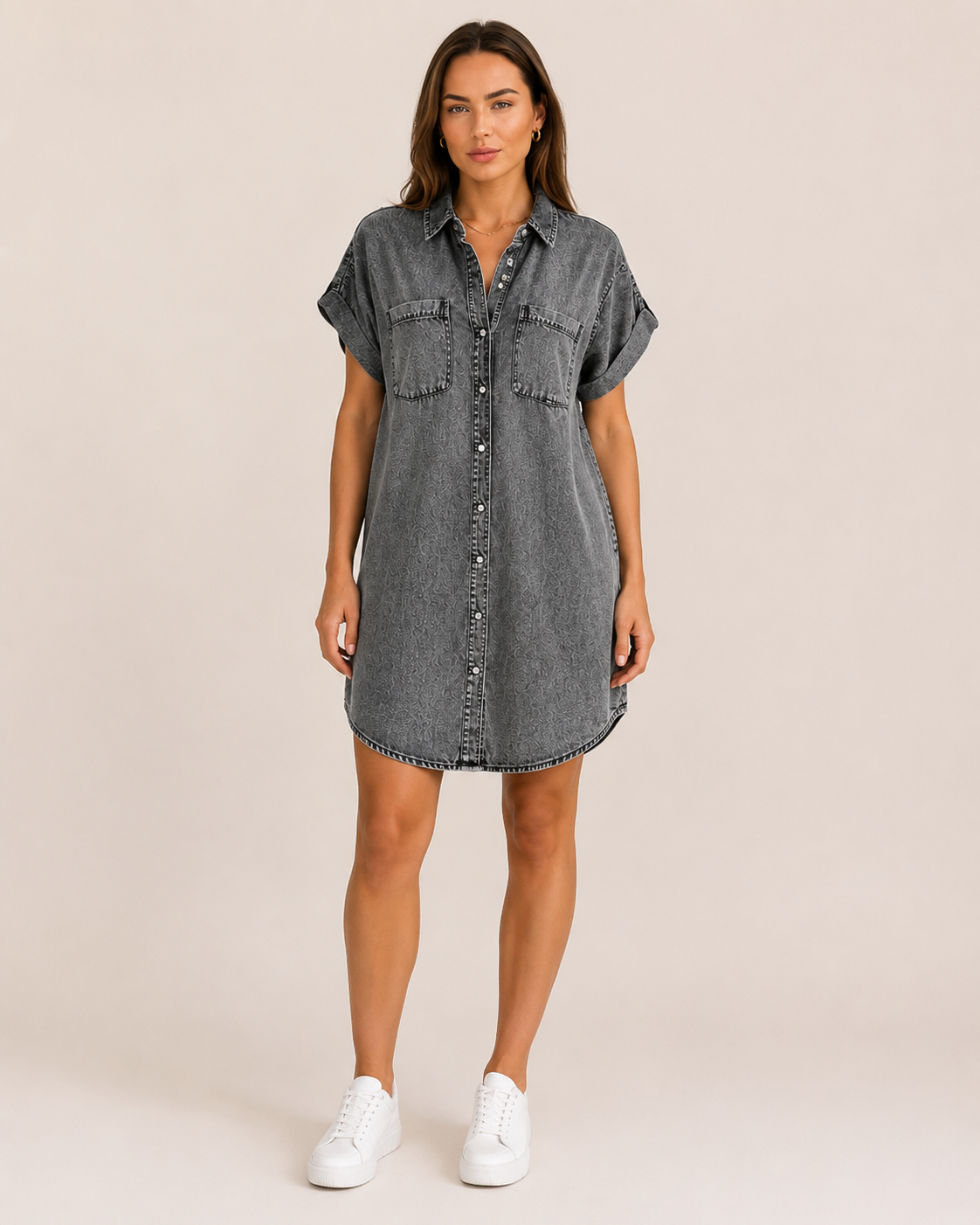 Héline - Denim Jurk Met Flatterende Pasvorm