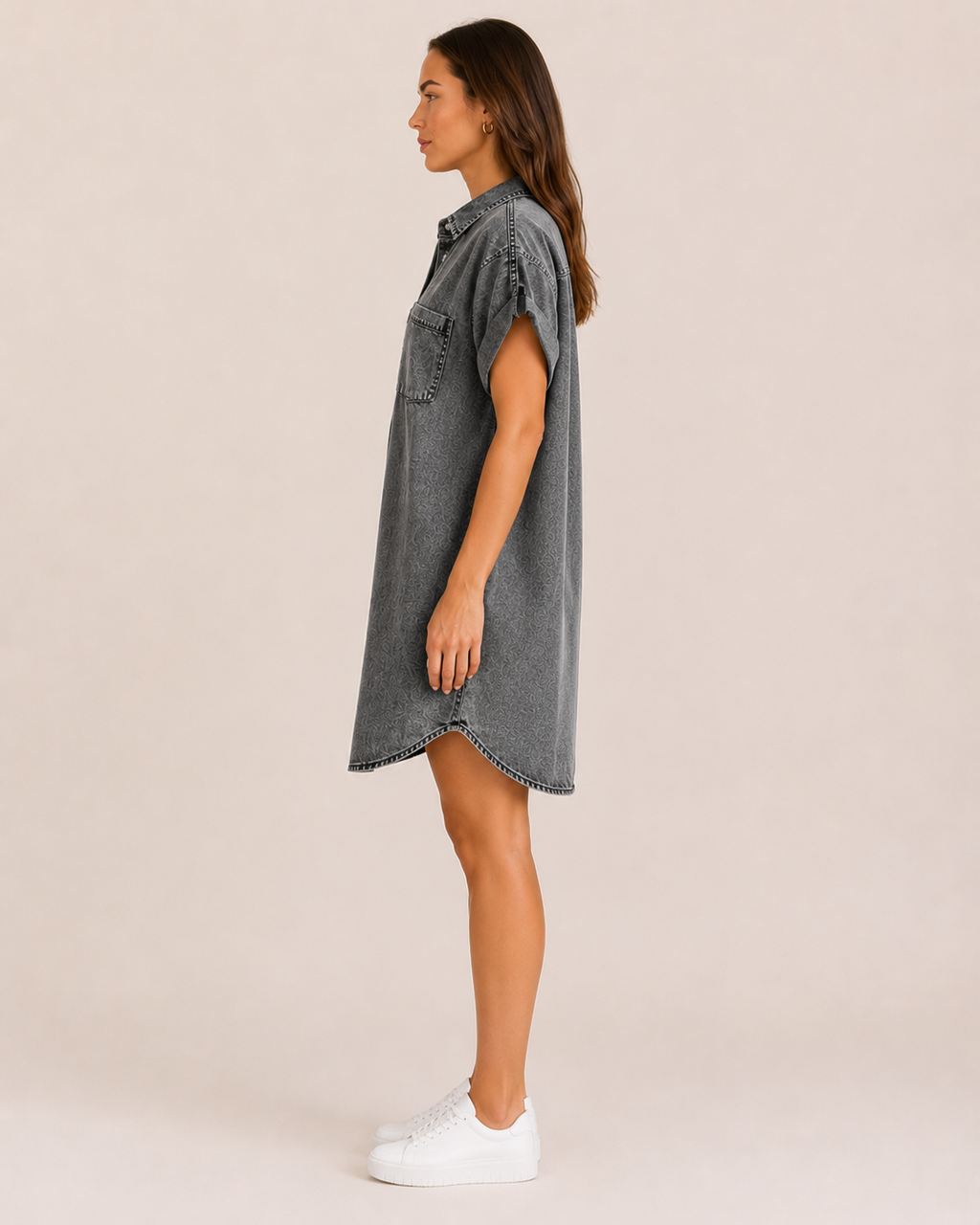 Héline - Denim Jurk Met Flatterende Pasvorm