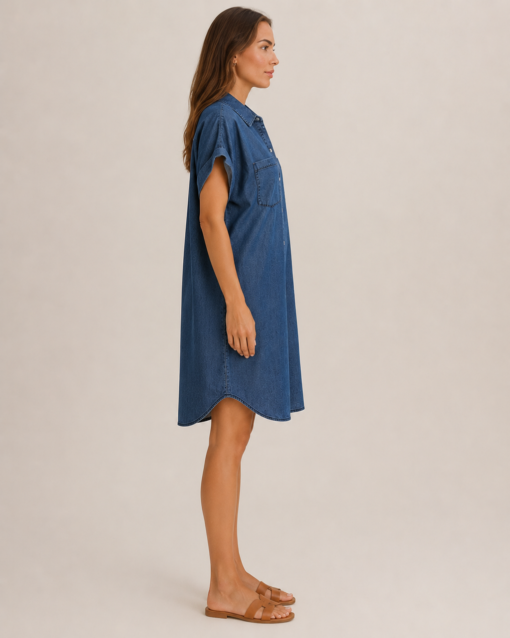 Héline - Denim Jurk Met Flatterende Pasvorm