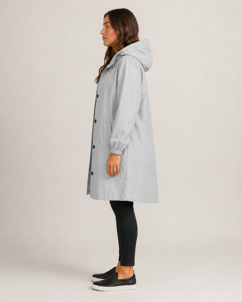 Hannelore - Waterdichte Dames Trenchcoat Met Afneembare Capuchon En Tailleband