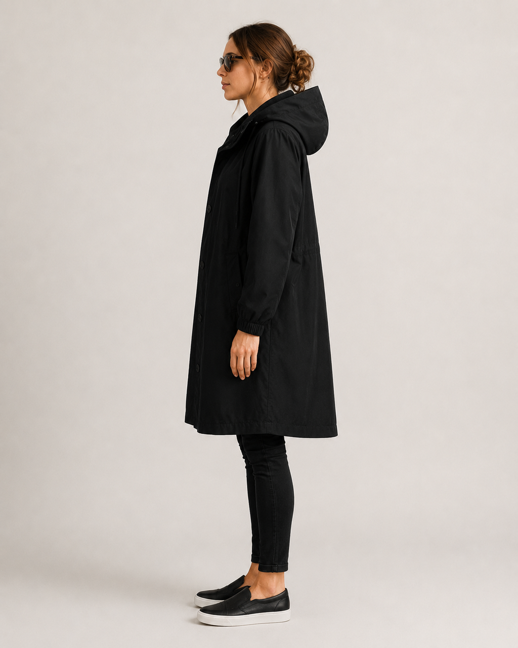Hannelore - Waterdichte Dames Trenchcoat Met Afneembare Capuchon En Tailleband