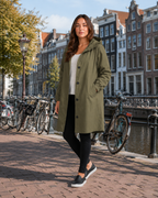 Hannelore - Waterdichte Dames Trenchcoat Met Afneembare Capuchon En Tailleband