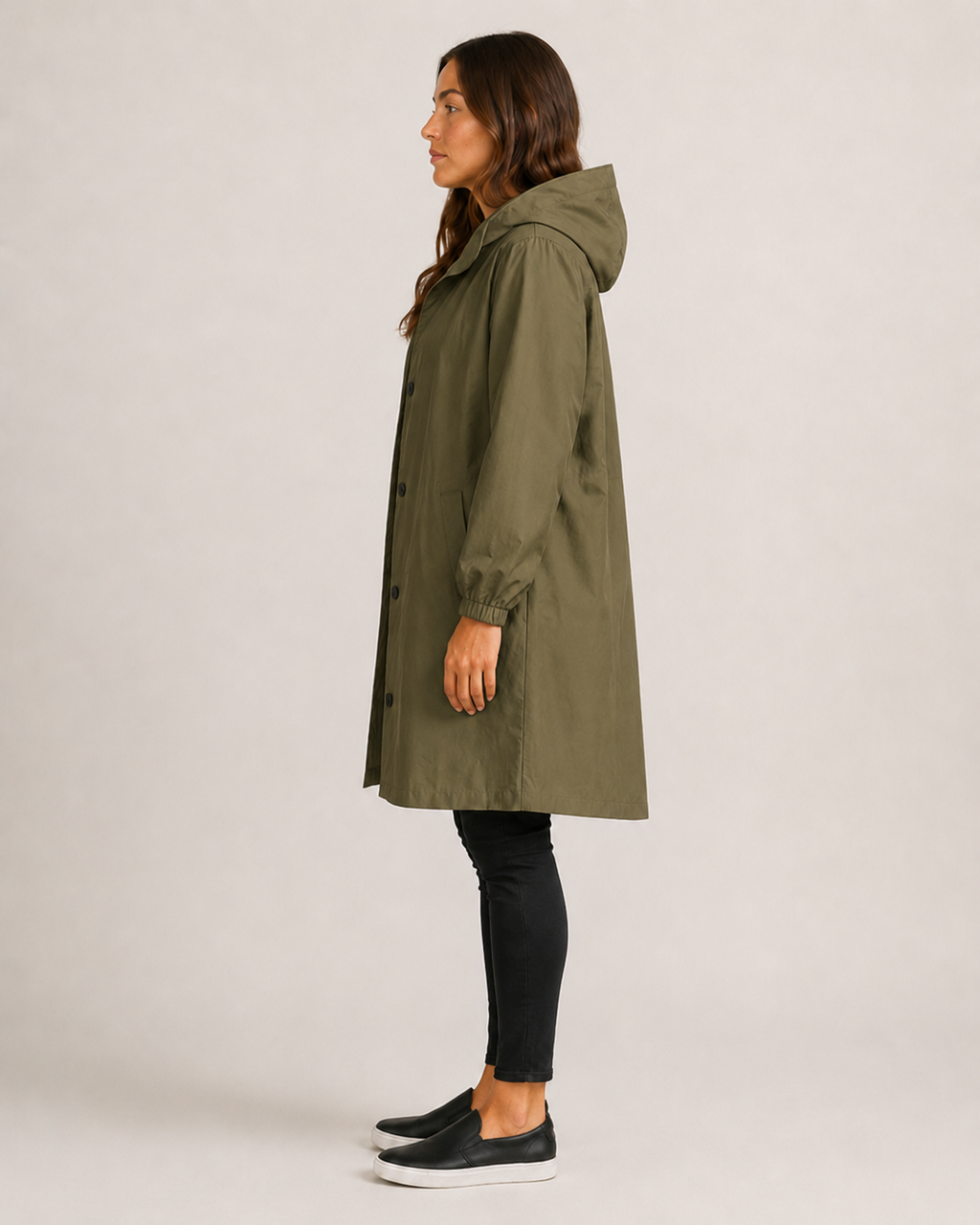 Hannelore - Waterdichte Dames Trenchcoat Met Afneembare Capuchon En Tailleband