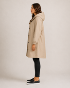 Hannelore - Waterdichte Dames Trenchcoat Met Afneembare Capuchon En Tailleband