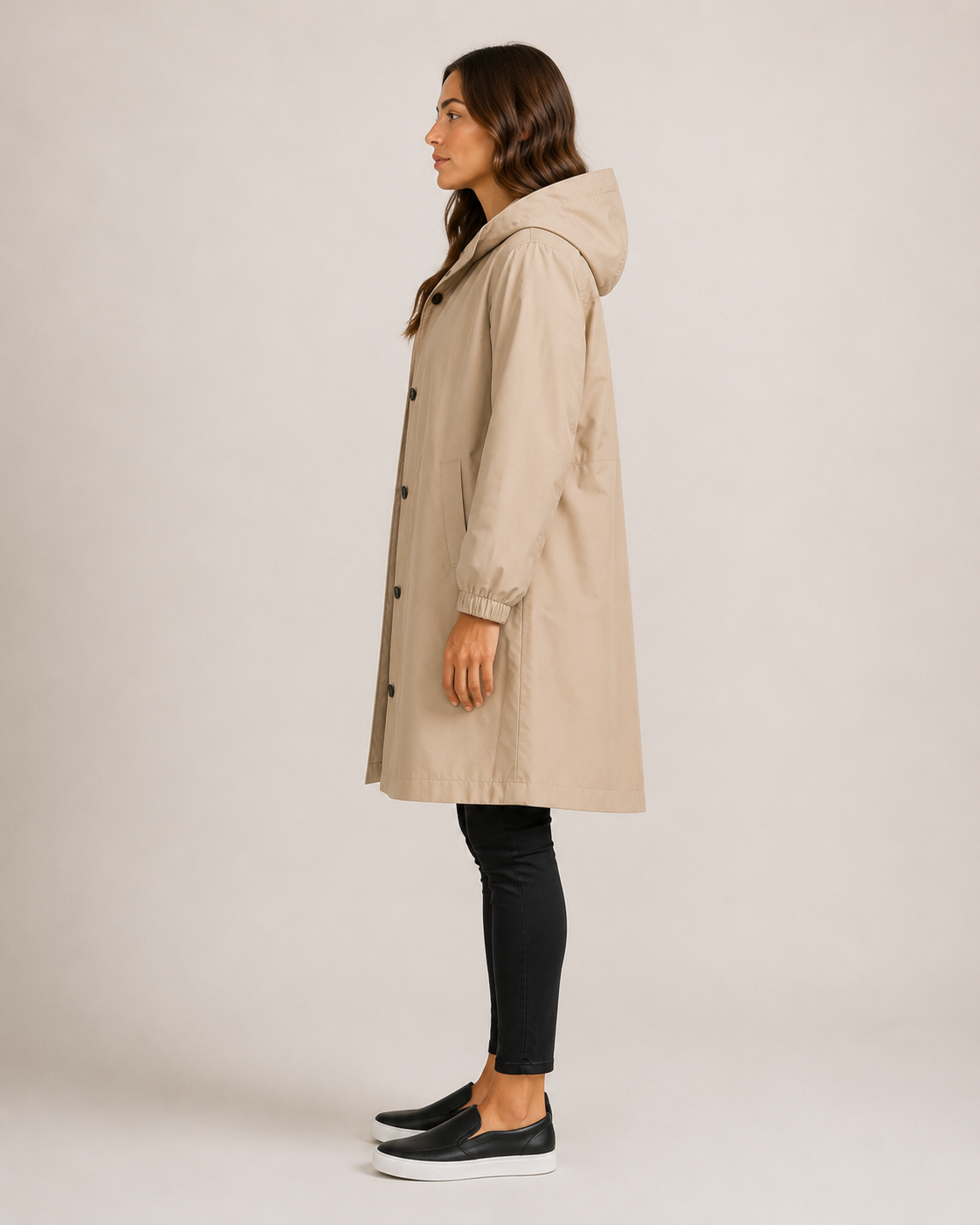 Hannelore - Waterdichte Dames Trenchcoat Met Afneembare Capuchon En Tailleband