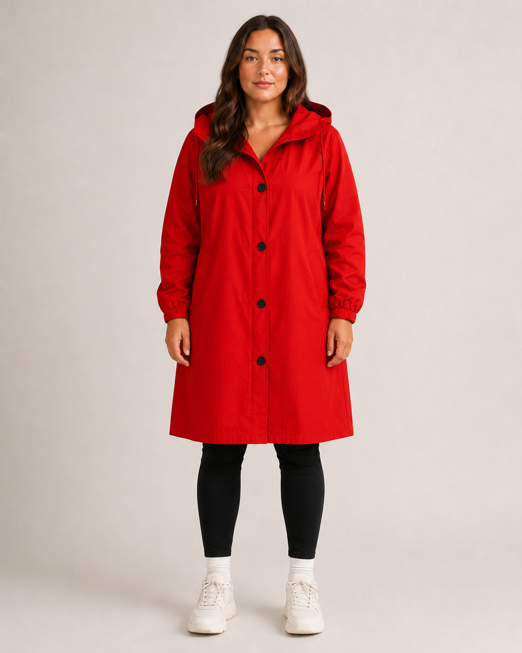 Hannelore - Waterdichte Dames Trenchcoat Met Afneembare Capuchon En Tailleband
