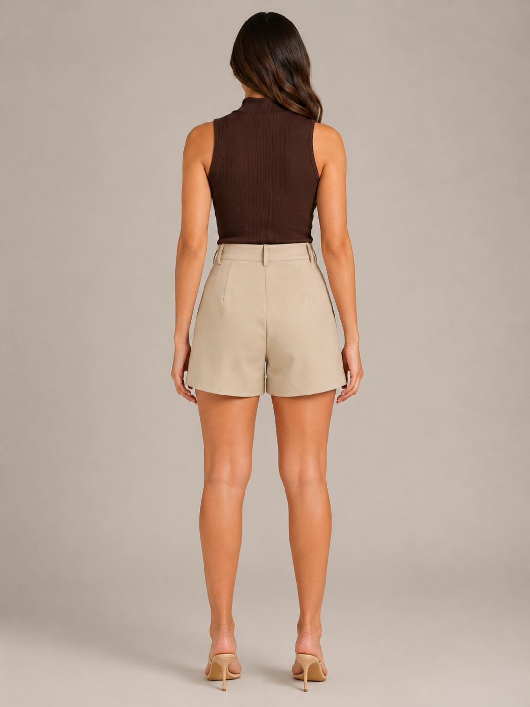 Pierina - Dames High-waist Bermuda Short Met Retro Pasvorm