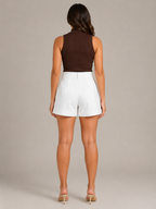 Pierina - Dames High-waist Bermuda Short Met Retro Pasvorm