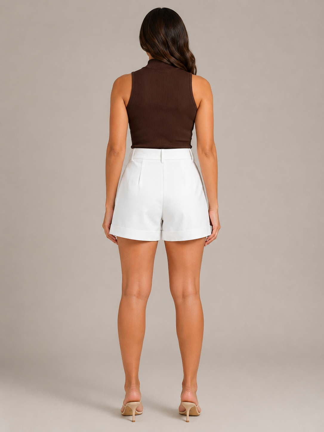 Pierina - Dames High-waist Bermuda Short Met Retro Pasvorm