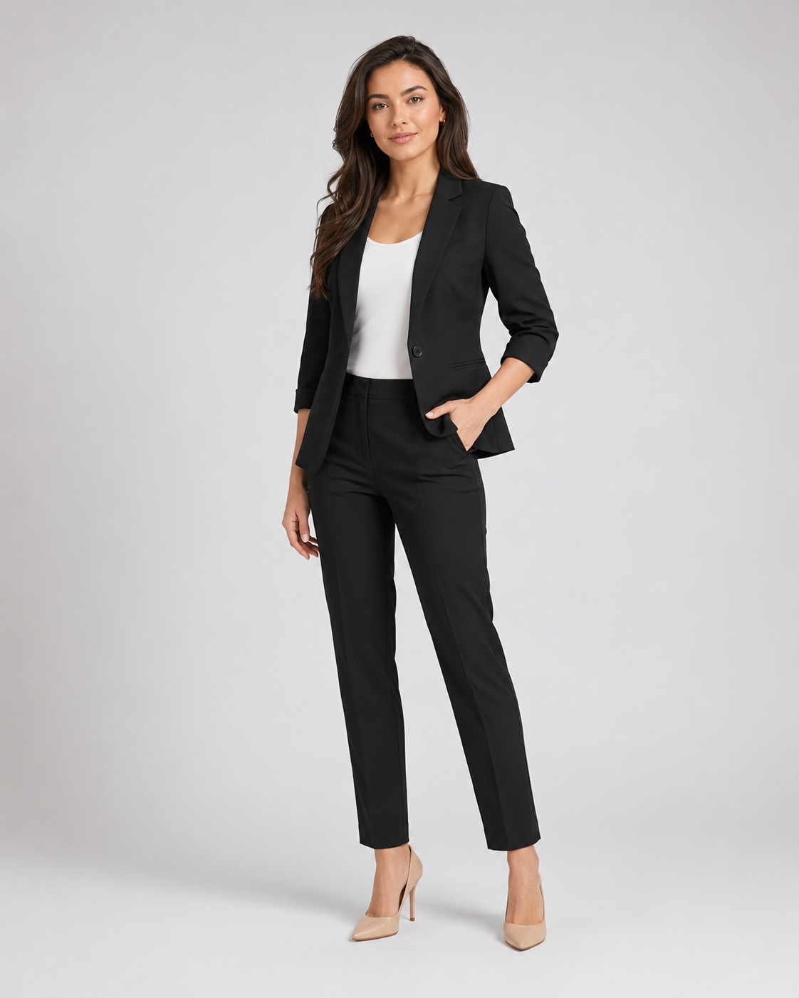 Nadine - Damespak met Blazer en Rechte Broek