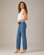 Nienke - Mouwloze Blouse met V-hals en Overslagdetail