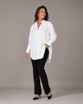 Nynke - Oversized Katoenen Blouse met Klassieke Kraag