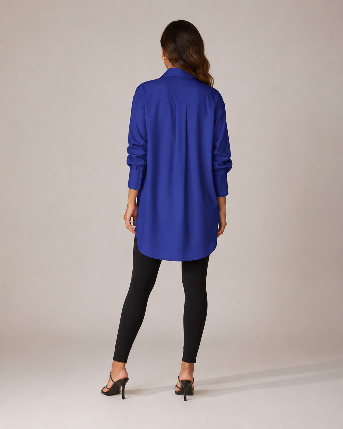 Nynke - Oversized Katoenen Blouse met Klassieke Kraag