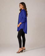 Nynke - Oversized Katoenen Blouse met Klassieke Kraag