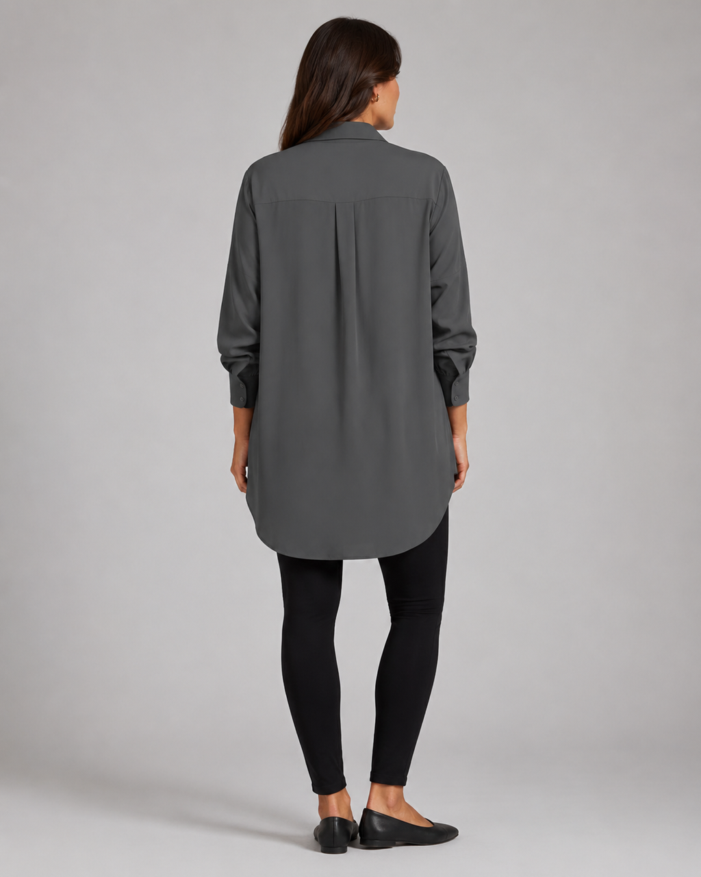 Nynke - Oversized Katoenen Blouse met Klassieke Kraag