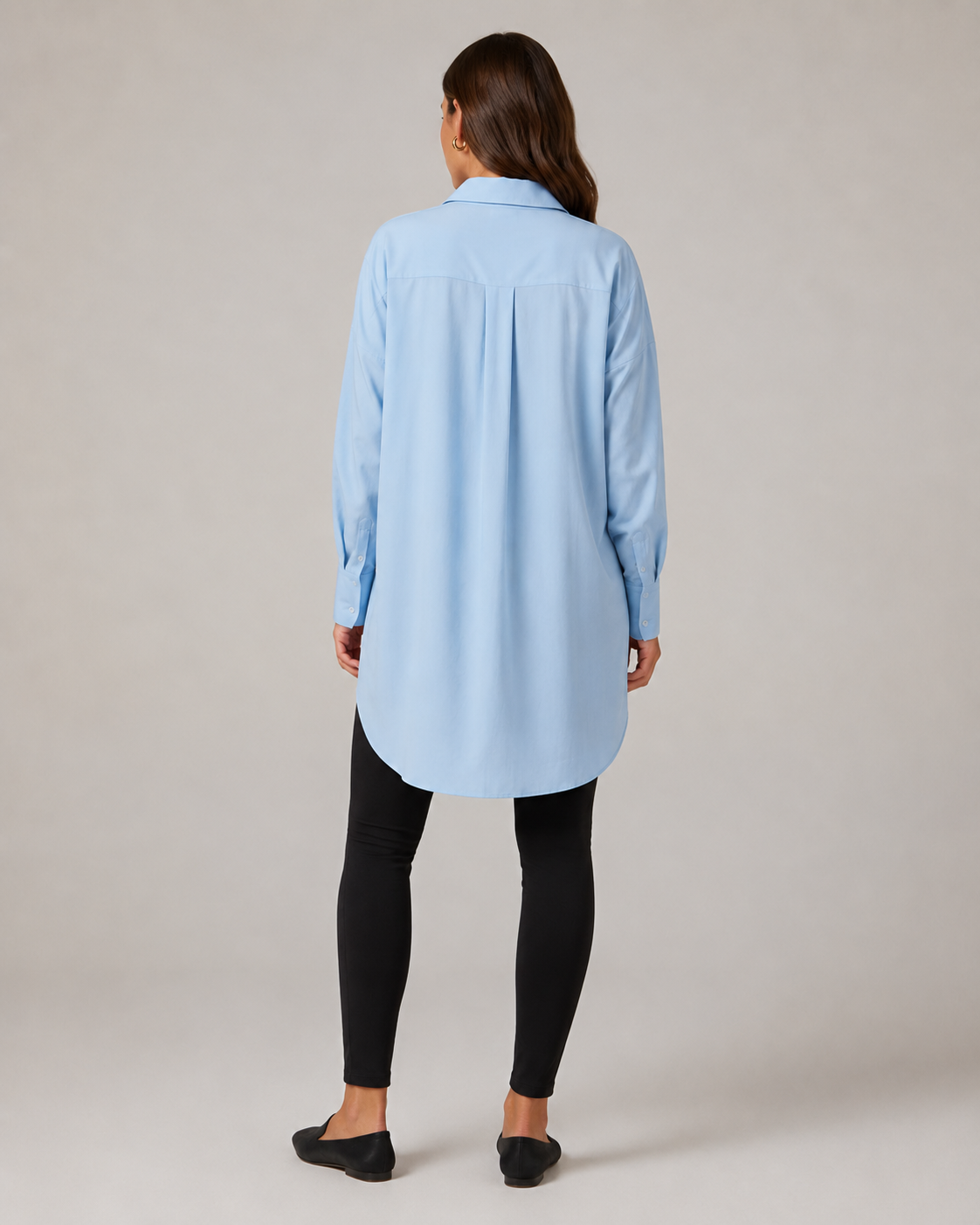 Nynke - Oversized Katoenen Blouse met Klassieke Kraag