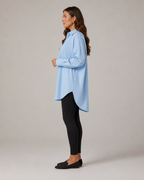 Nynke - Oversized Katoenen Blouse met Klassieke Kraag
